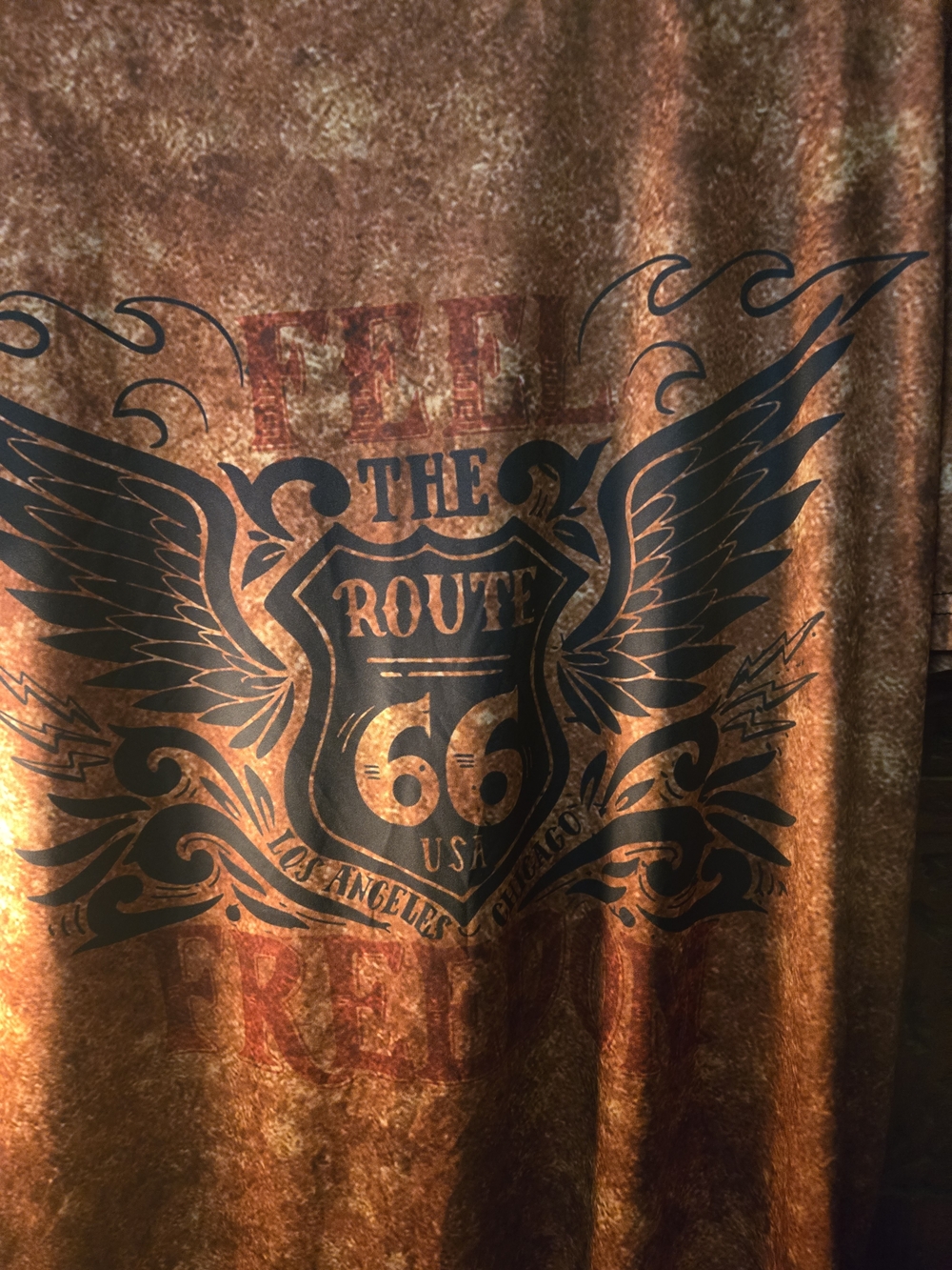 Route 66 Men's Brown Graphic T-Shirt - Picture 2 of 8